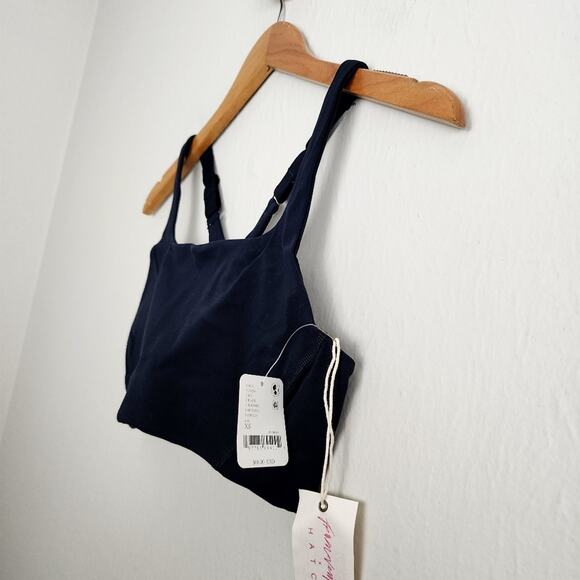 NEW Free People Hatch Maternity Never Better Square Neck Sports Bra Black - Picture 12 of 16